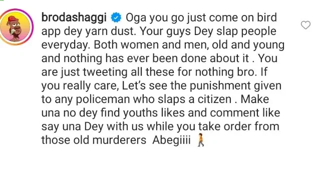 'Oga you go just come here dey yarn dust' - Broda Shaggi tackles Police PRO, Adejobi, for saying officers who slap anyone have committed offence