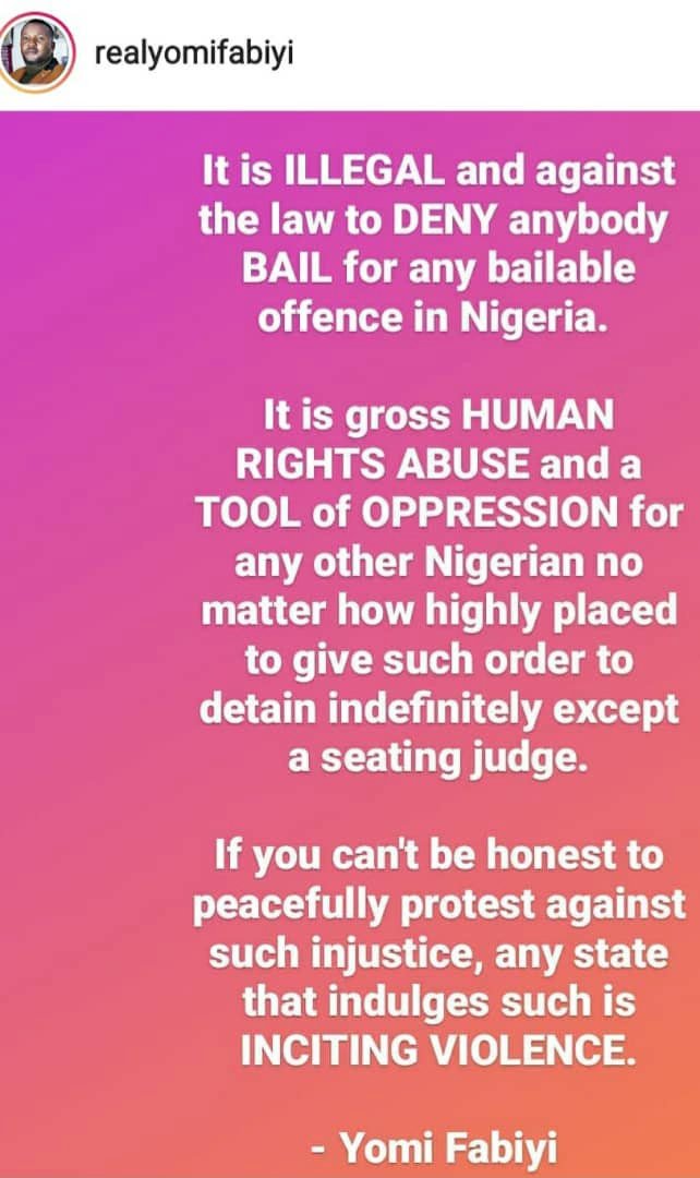 'Release Baba Ijesha now! It's his right to be freed on bail' - Yomi Fabiyi calls for protest (Video)