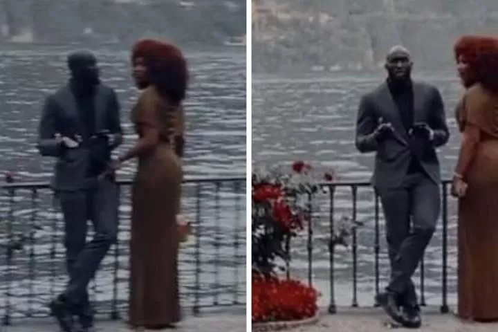 Chelsea striker, Romelu Lukaku sparks dating rumours with  Megan Thee Stallion as they spotted at his teammate Lautaro Martinez?s wedding (video)