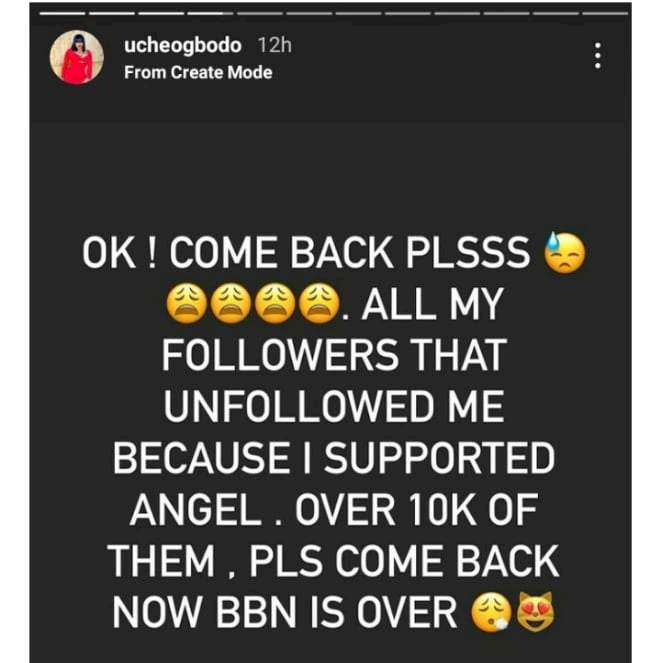 Actress Uche Ogbodo breaks down in tears as she reveals what happened to her after making friends with Angel