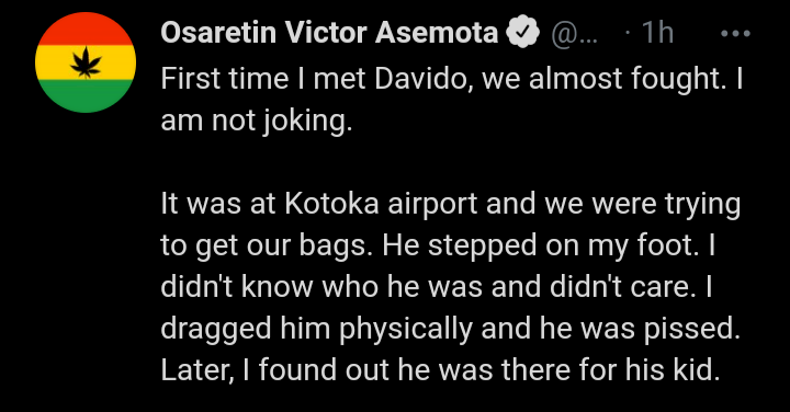 'First time I met Davido, we almost fought' - Popular IT expert, Victor Asemota recounts