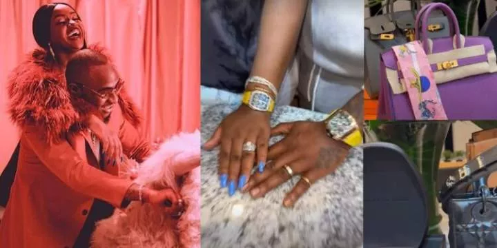 Davido gifts wife, Chioma 4 designer bags and a Richard Mille wristwatch for her 28th birthday