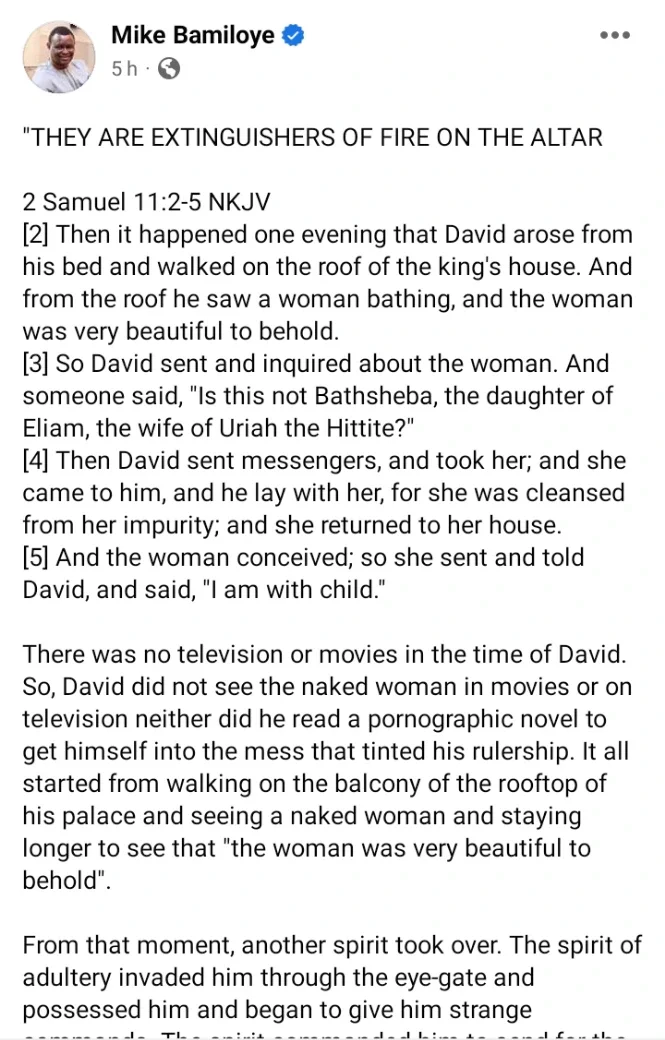 What the spirit of pornography does in the life of Christians - Mike Bamiloye