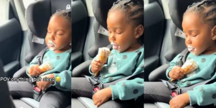 Little girl licks ice cream for the first time, moment leaves viewers in stitches (Video)