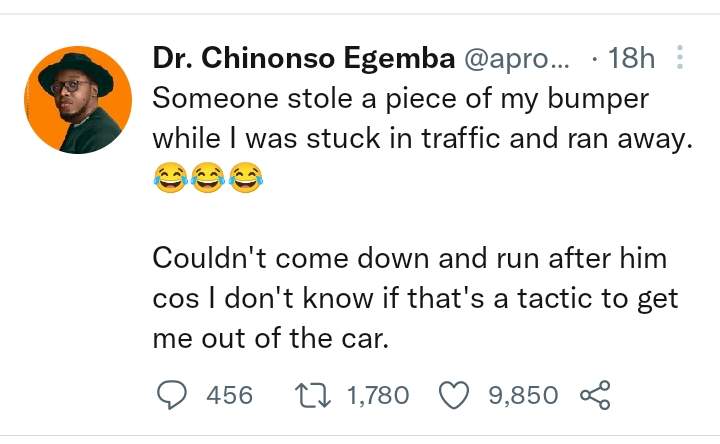 Aproko Doctor shares what he experienced while stuck in traffic