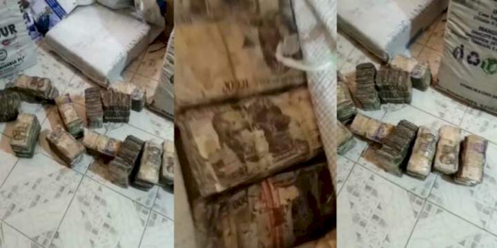 Bags of damaged Naira notes discovered after CBN unveiled newly re-designed Naira notes (video)