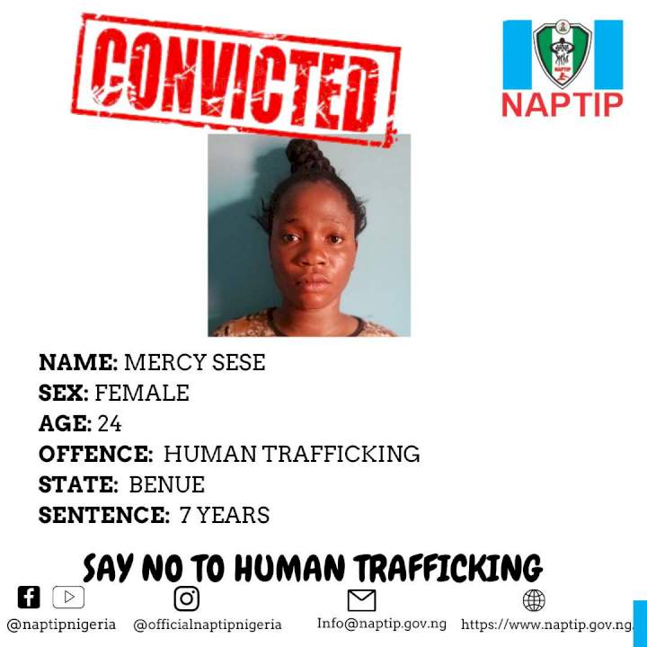 Benue court jails 24-year-old woman for trafficking young girls to Mali for sexual exploitation