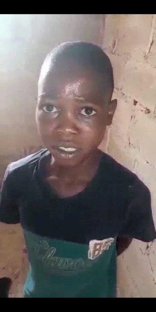 10-year-old boy begs not to be reported to his oga as he was with weed in an uncompleted building (Video) 10-year-old boy begs not to be reported to his oga as he was with weed in an uncompleted building (Video)