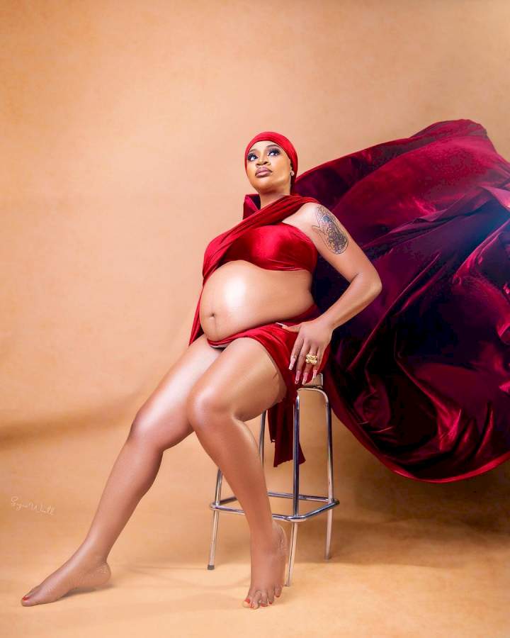 "I need to help my unborn baby lose some weight" - Actress Uche Ogbodo laments