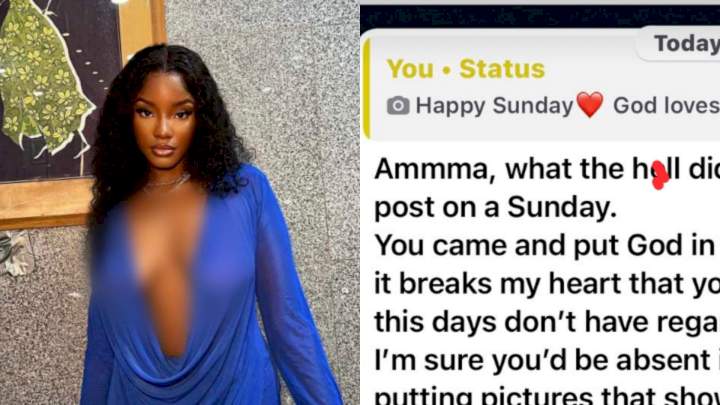 It's unfair to your future husband; you're showing off all he's paying for - Pastor extensively berates lady over sultry picture she shared