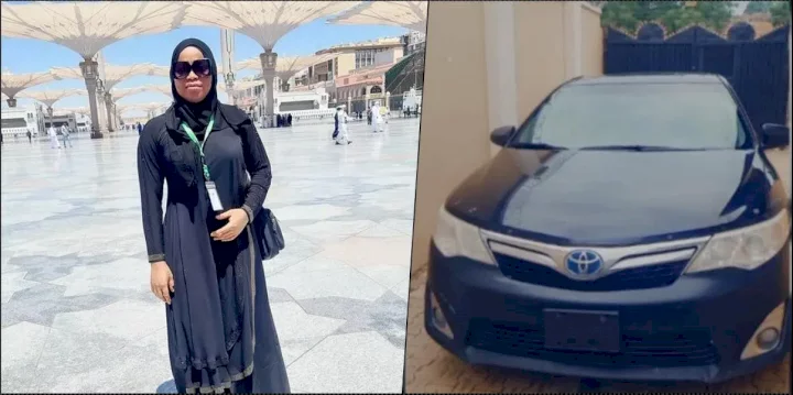 Wife of late Alaafin Oyo, Queen Omobolanle, shows off car gift from unknown person (Video) Wife of late Alaafin Oyo, Queen Omobolanle, shows off car gift from unknown person (Video)