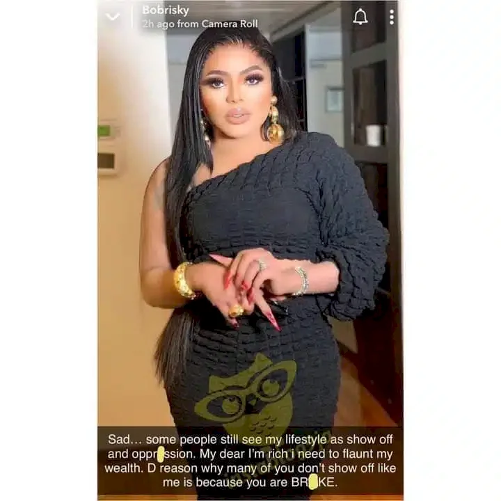 I need to flaunt my wealth, I'm rich - Bobrisky brags