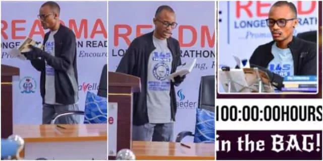 "100 hours and counting" - Man set to break Guinness World Record for longest reading marathon