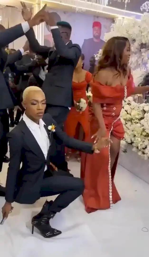 Moment James Brown steals the show at Sir Balo's wedding (Video)