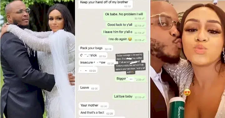 'Keep your hand off my brother' - Sina Rambo's wife, Korth leaks message she received from his sister
