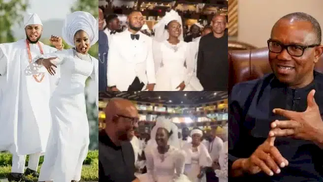Moment Goodluck Jonathan introduces Peter Obi at Pastor Paul Enenche's daughter's wedding (Video)