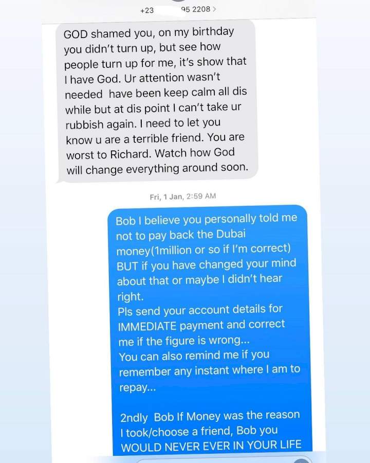 'Read carefully and observe the dates' - Tonto Dikeh says as she leaks her private chats with Bobrisky (Screenshots)