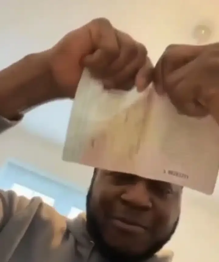 Abroad-based Nigerian men rip their Nigerian passports apart over outcome of 2023 elections (Video)