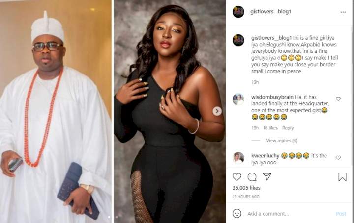 'Accusing me falsely is an attempt to destroy my life' - Ini Edo reacts to accusations that she's sleeping with politician Akpabio and Oba Elegushi