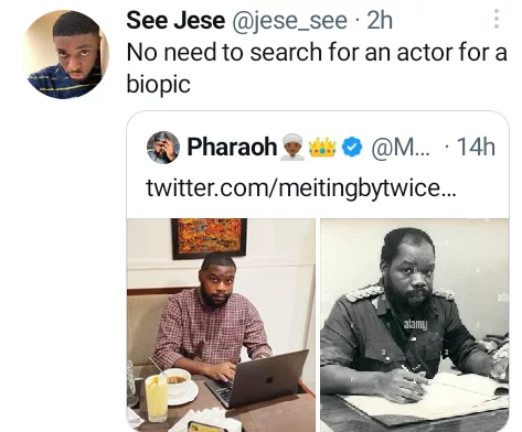 'You need to ask some serious questions' - Twitter users react over photo of Nigerian pharmacist who bears striking resemblance to Ojukwu