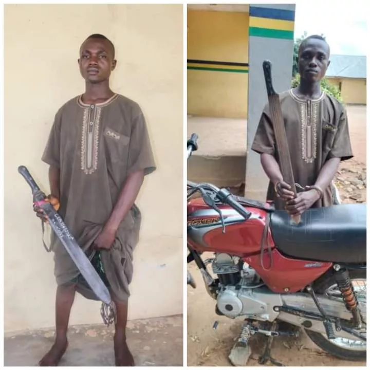 Police parade suspected serial killer who murdered Okada rider and stole motorcycle to raise money for his wedding in Niger state