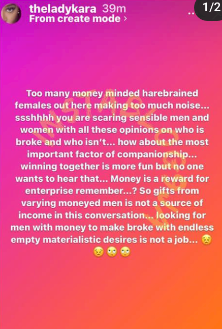 'Looking for rich men to make broke is not a job' - Talent manager, Kara shades Onyii Alex