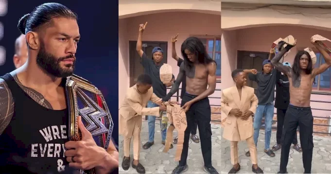WWE recognizes and gives special gift to Nigerian brothers who recreated Roman Reigns' epic entrance (video)