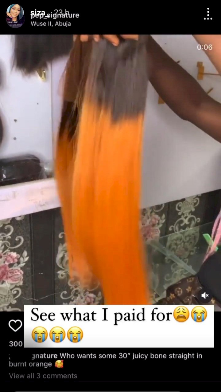 What I ordered vs what was delivered: Mother makes hell lose for vendor who sold a fake human hair for her daughter