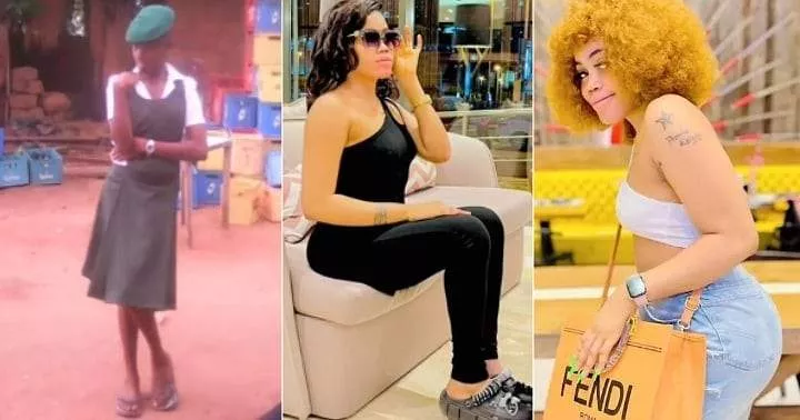 "My ex asked me to work on myself" - Lady shares transformation to 'yellow pawpaw' in few years (Photos)