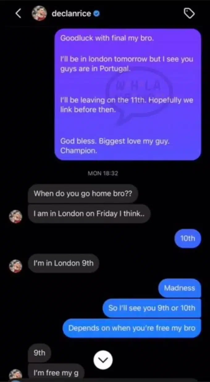 Odumodublvck leaks chat with West Ham captain, Declan Rice, as he's set to host him in London