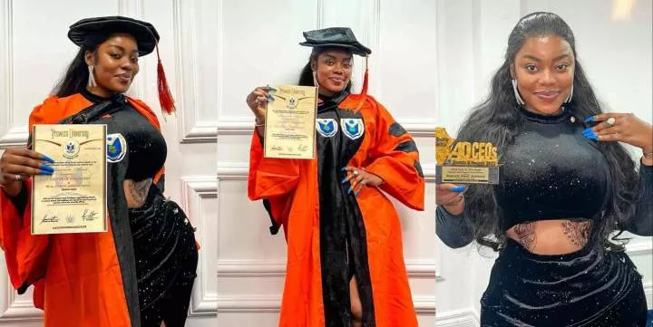 Ashmusy excited as she bags honorary doctorate degree (Photos)