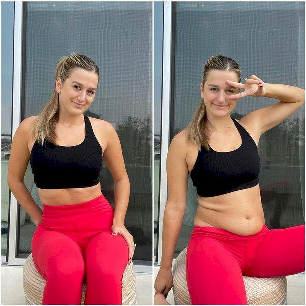 Fitness influencer shares side-by-side photos of herself to show how people can easily be deceived online