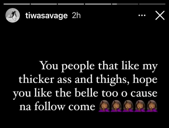 'Before I get in shape, does anybody like me chubby' - Tiwa Savage