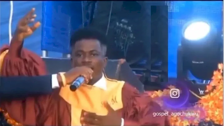 'I am the happiest person on earth' - Student gives testimony in church, laments struggle faced at home during ASUU strike (Video)