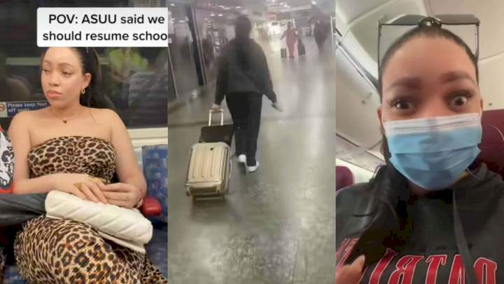 Student heartbroken as she flies in from UK as ASUU calls off prolonged strike (Video)