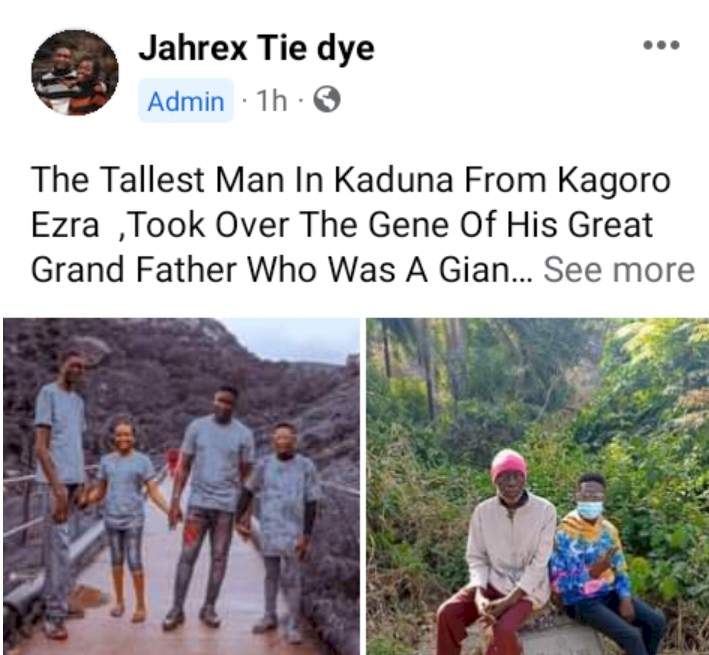 Photos of the 'tallest man in Kaduna' emerges online