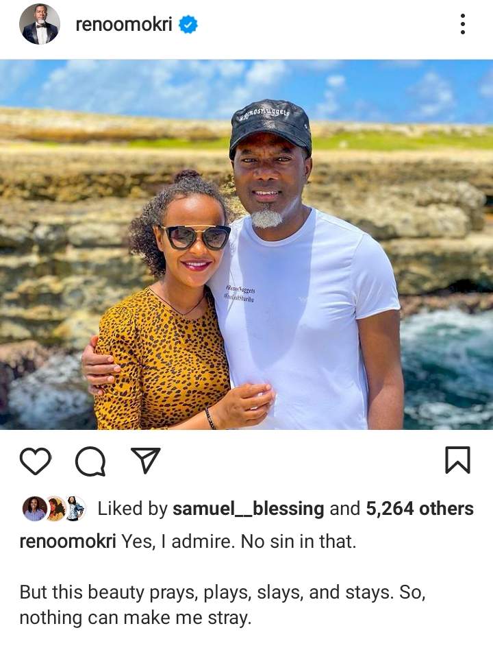 'Nothing can make me stray' - Reno Omokri says after admitting that he finds Bianca Ojukwu very attractive