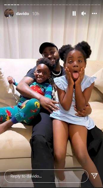 Watch Davido spend quality time with daughter, Imade and Tiwa's son, Jamil