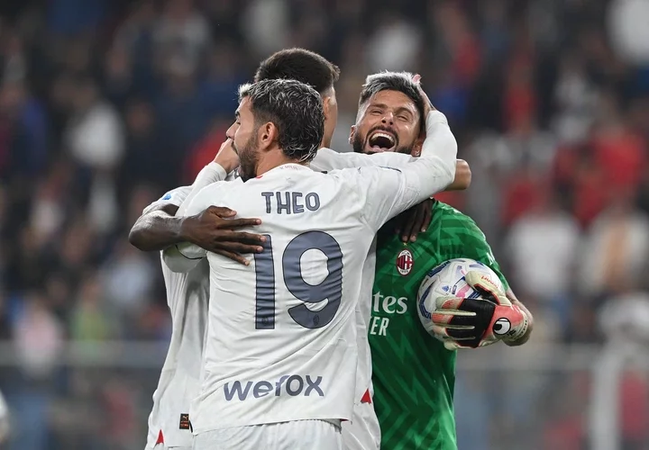 His teammates couldn't hide their delight as he helped them to a crucial Serie A win