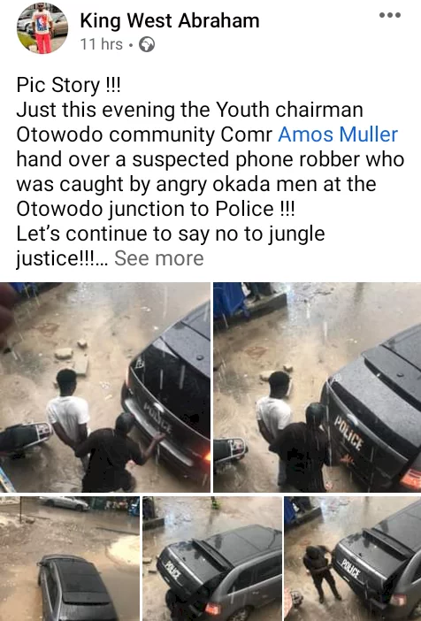 Suspected phone thief rescued from angry mob and bundled into boot of police vehicle in Delta (photos)