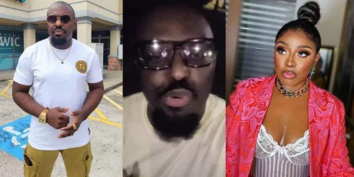Sweet moment Jim Iyke apologized to Ini Edo after she broke into tears because he yelled at her on set (video)
