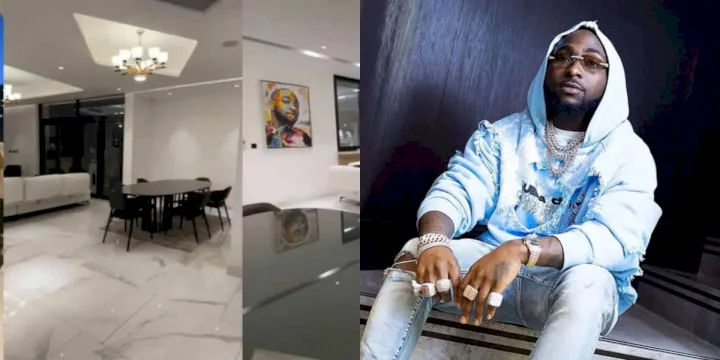 "See where Davido de stay" - Man drags singer; shares video of flooded road that leads to his Banana Island mansion