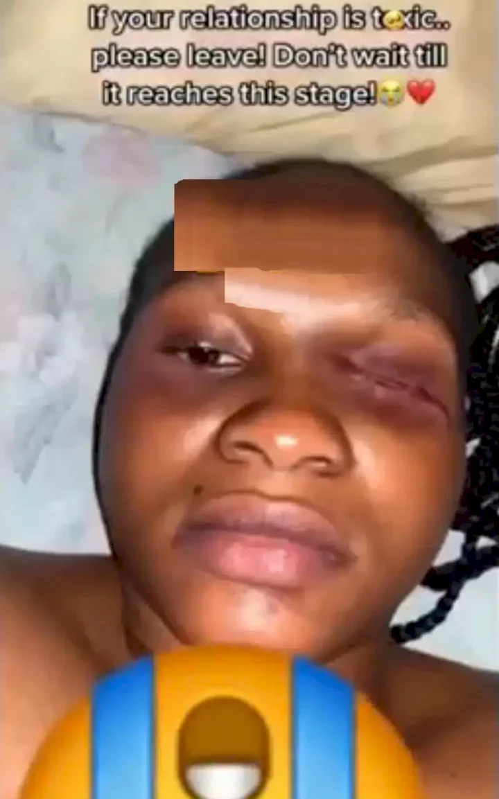 'Don't wait till it reaches this stage' - Lady advises against toxic relationships (Video)