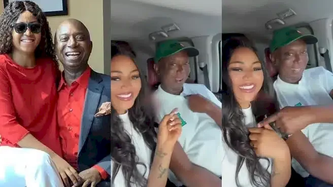 'Who said I love you first?' - Ned Nwoko and Regina Daniels tension fans as they engage in couples quiz (Video)