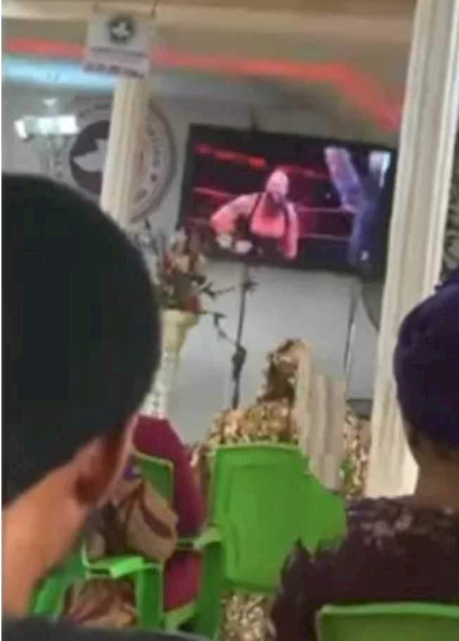 Man left in shock after attending service at RCCG only to find them watching WWE (Video)