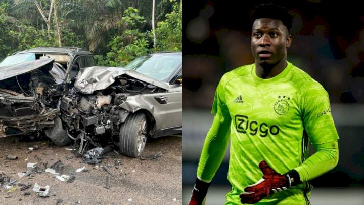 Ajax goalkeeper, Andre Onana escapes death in car accident