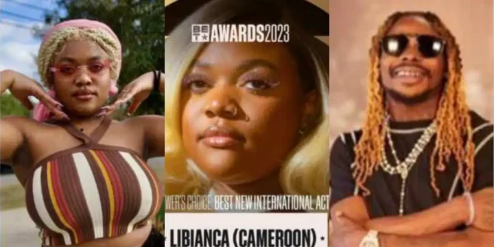'She sings in English, why she no go win?' - Reactions as Cameroonian singer Libianca beats Asake to win BET Award 2023 (Video)