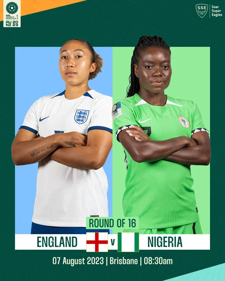 NIG vs ENG: Super Falcons of Nigeria will play England in the round of 16 of FIFA Women's World Cup