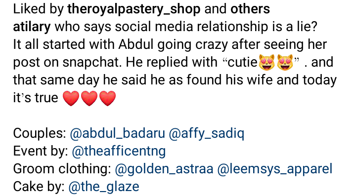 'Who says social media relationship is a lie?' - Jigawa governor's son, Abdulrahman and fiancée Affiya wed after meeting on Snapchat