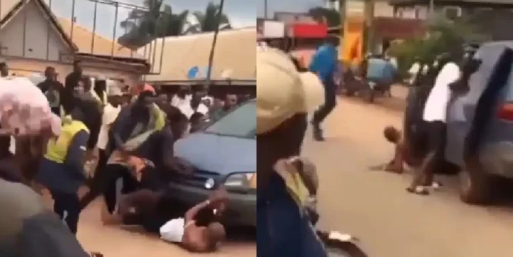 Police officer intentionally drives over man in Edo State, ignites outrage (Video)